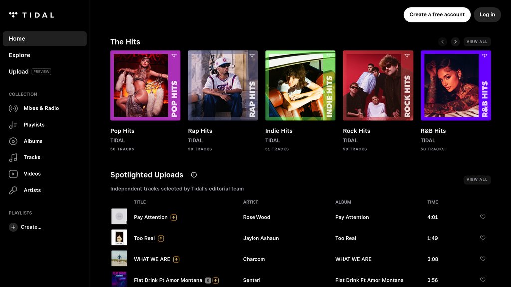 TIDAL screenshot