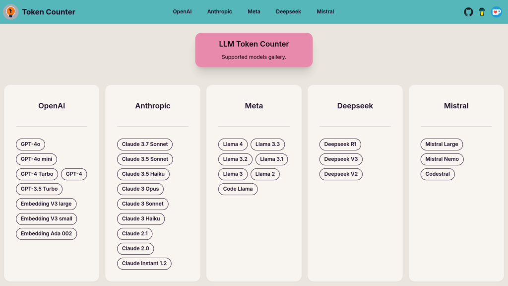 TokenCounter screenshot