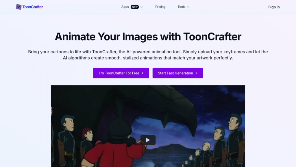 ToonCrafter screenshot