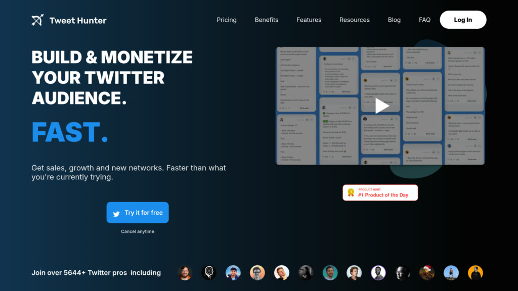 Tweet Hunter screenshot