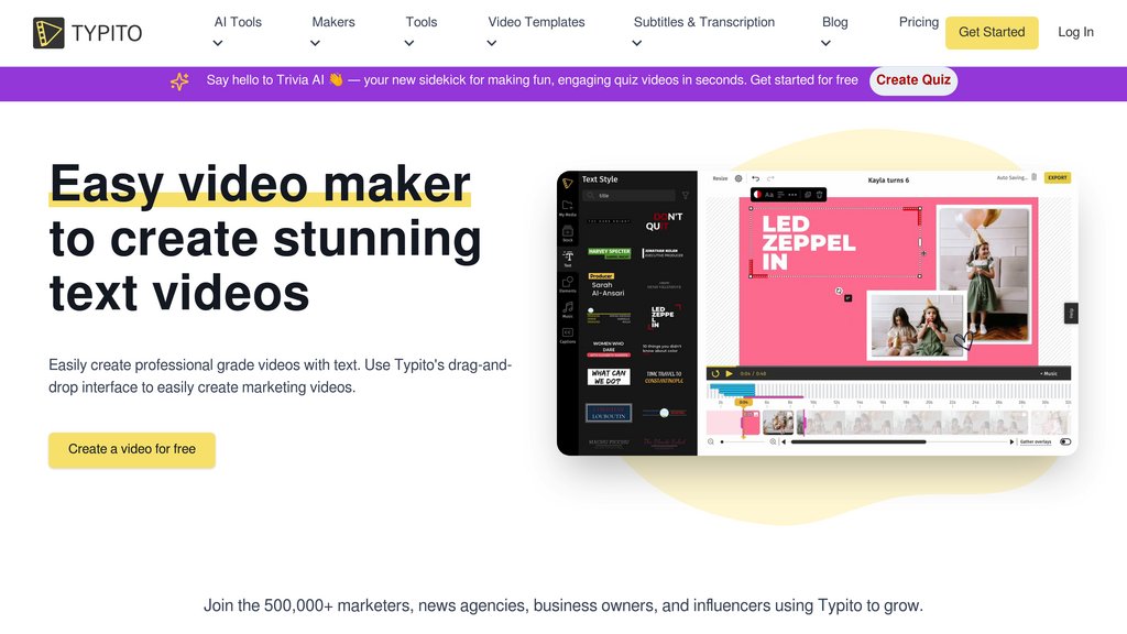 Typito screenshot