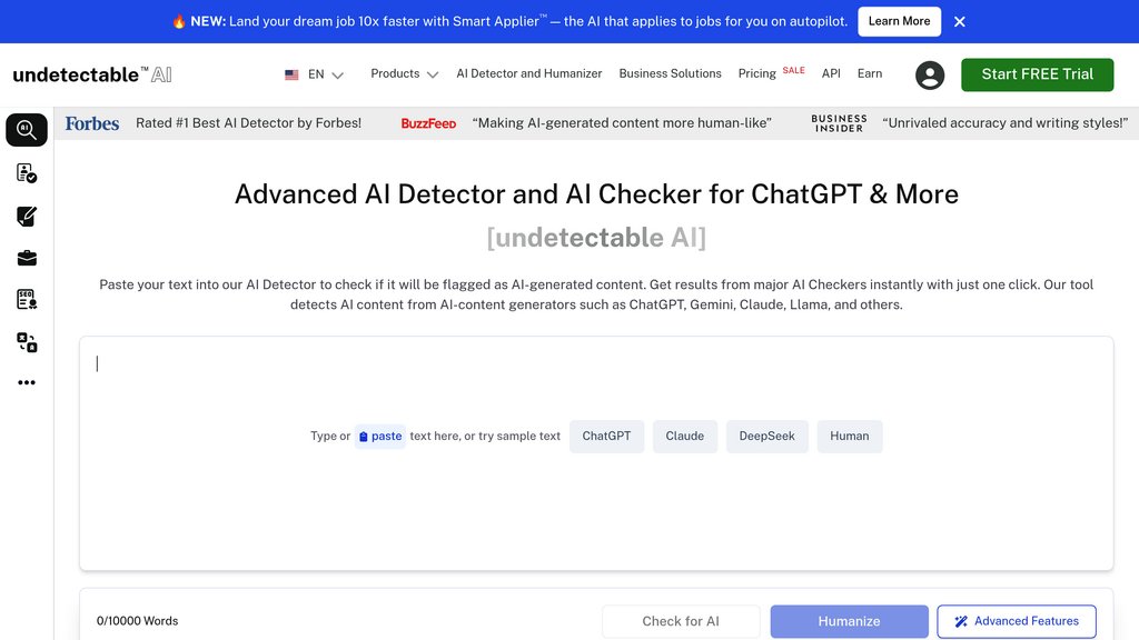 Undetectable AI screenshot