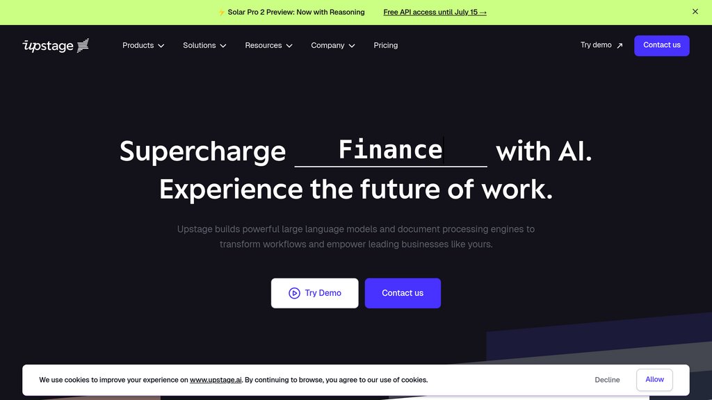 Upstage AI screenshot