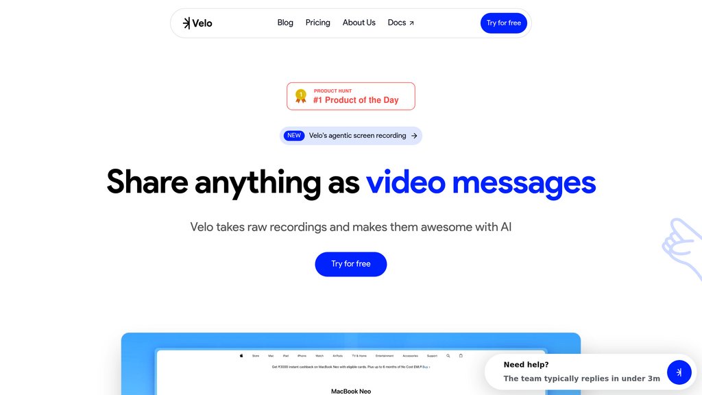 Velo screenshot