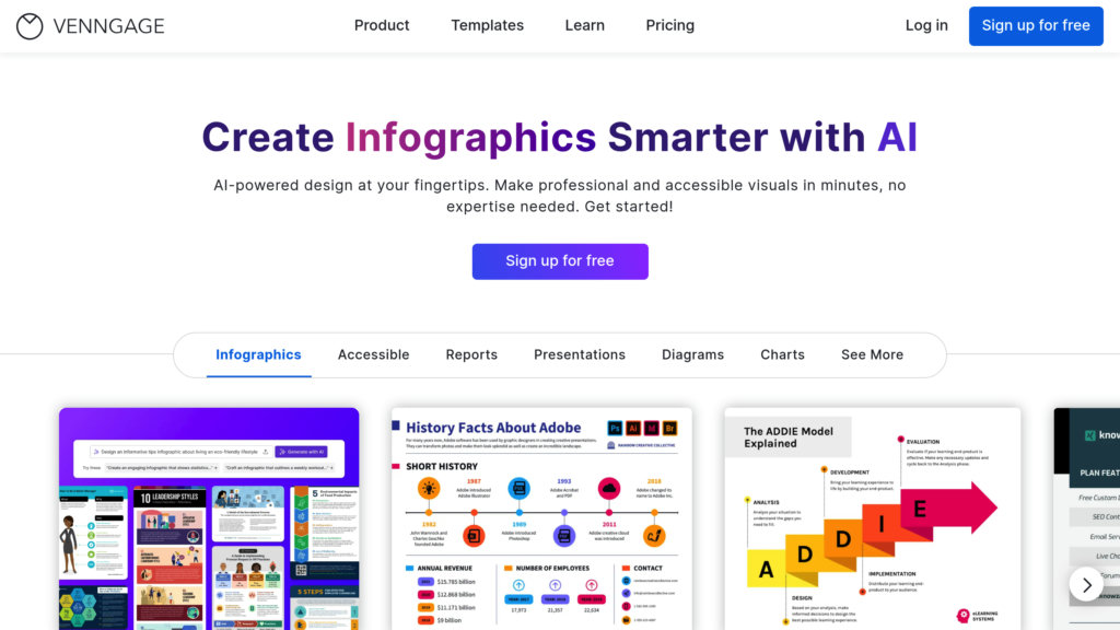 Venngage screenshot