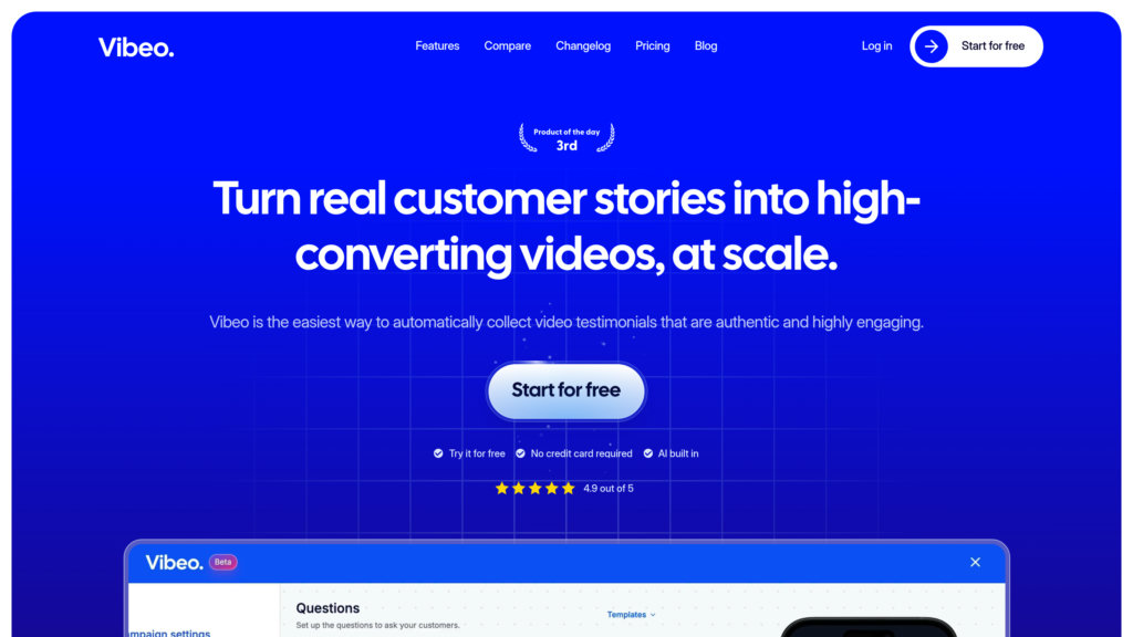 Vibeo AI screenshot