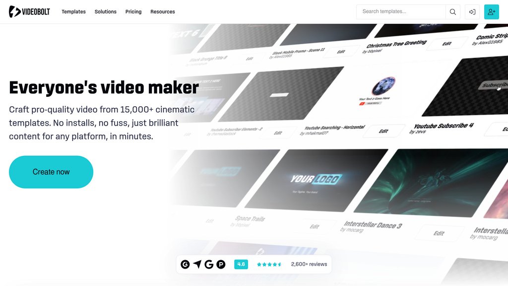 Videobolt screenshot