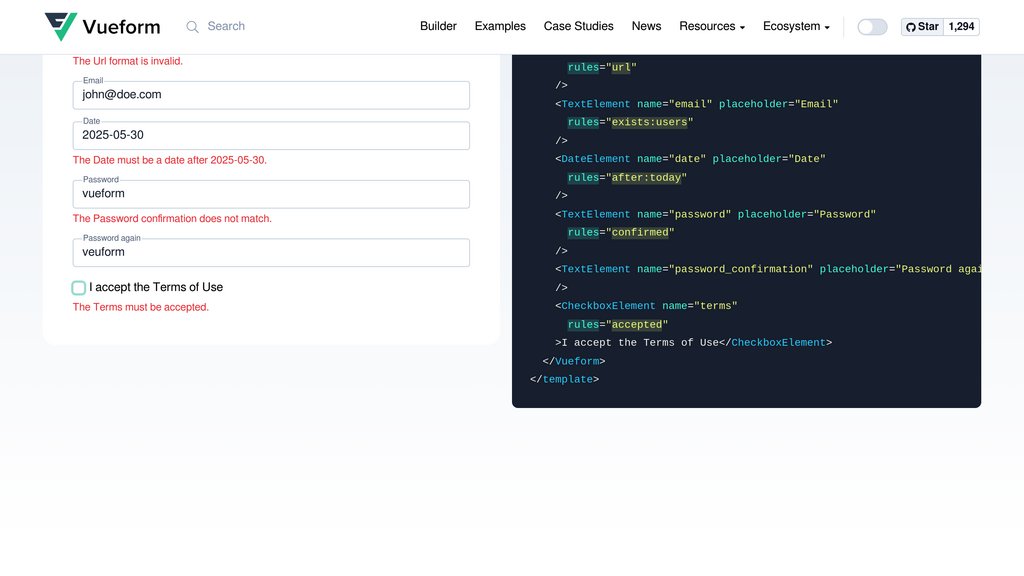 Vueform screenshot