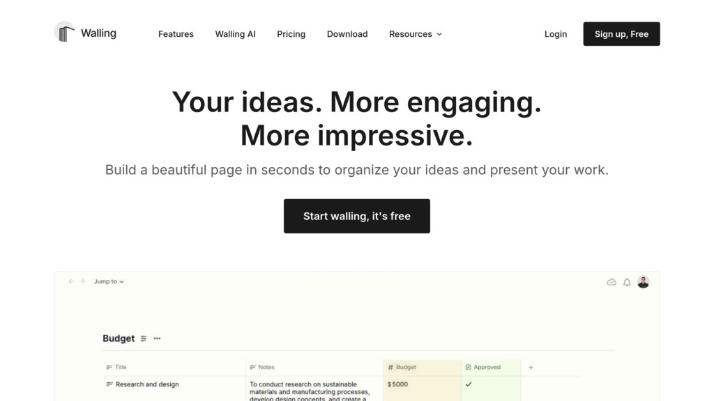 Walling screenshot