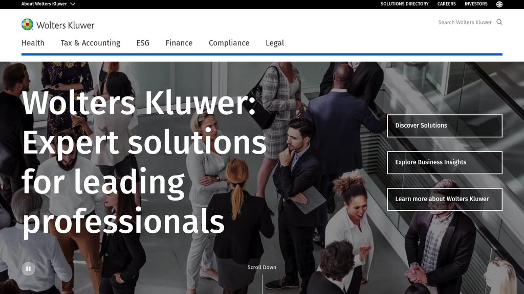 Wolters Kluwer ELM Solutions screenshot