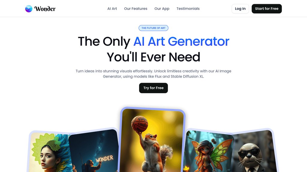 Wonder AI Art Generator screenshot