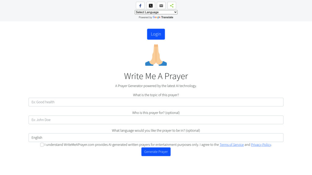 Write Me A Prayer screenshot