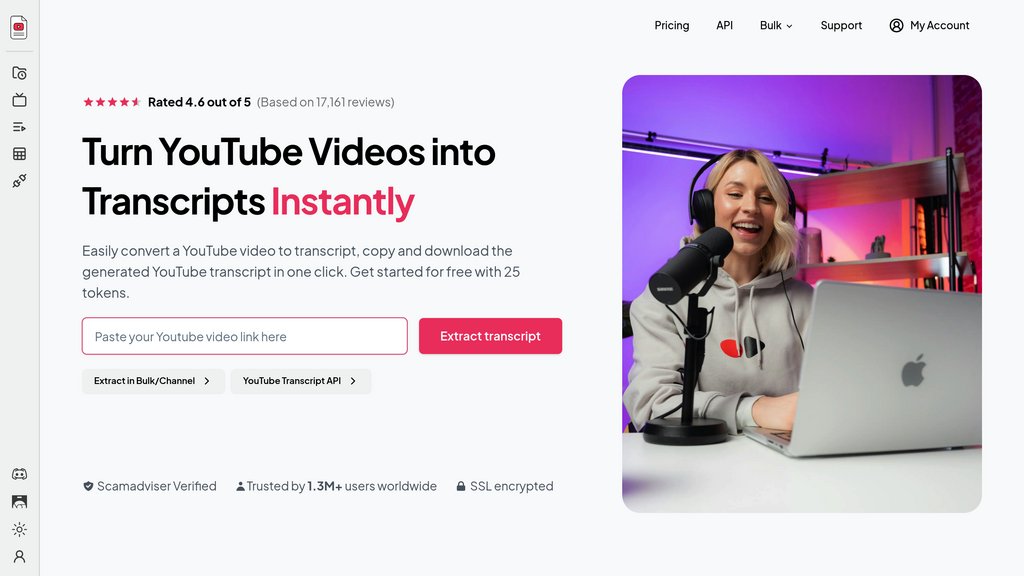 YouTube Transcript screenshot