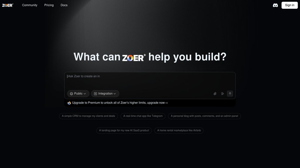 Zoer AI screenshot